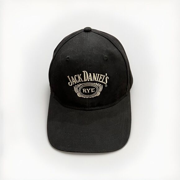 Paramount Mens Black Jack Daniels Rye Whiskey Adjustable Strapback Hat Cap - Picture 1 of 9
